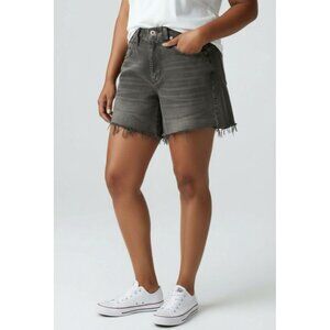 BDG Urban Outfitters Black Denim High-Waisted Distressed Cutoff Shorts Size 26W